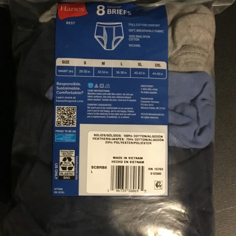 Hanes Men's Tagless Cotton brief